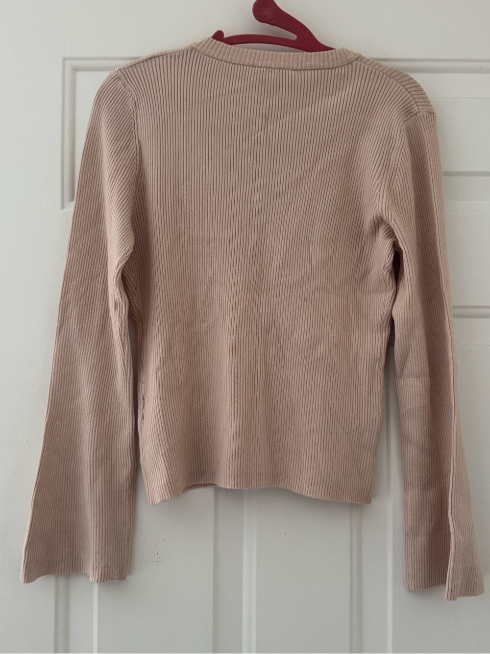 RIHOAS Cream Ribbed Button-Up Sweater - Picture 2 of 5